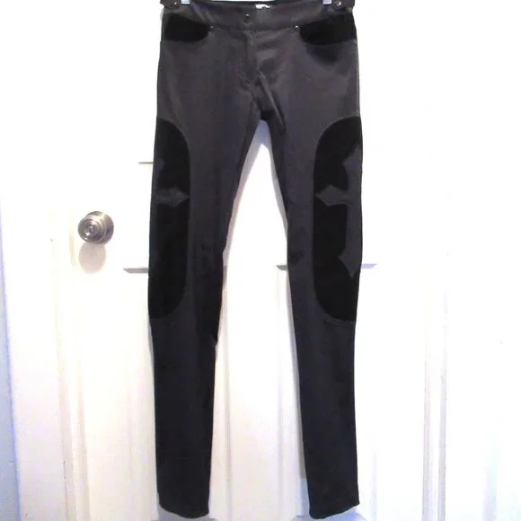 Lip Service Velvet Cross Pants Small Rare Low Rise Goth Rocker Excellent Jeans - Picture 14 of 14